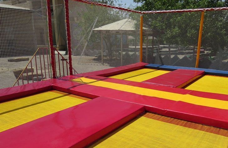 ترامپولین چهارتخته در شهربازی - محصول شادلین