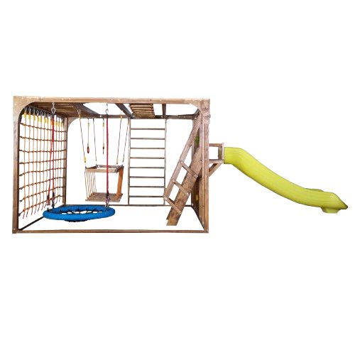 ادونچر چوبی 3در3 با صخره نوردی و سرسره