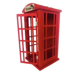 کیوسک تلفن انگلیسی کلاسیک به رنگ قرمز