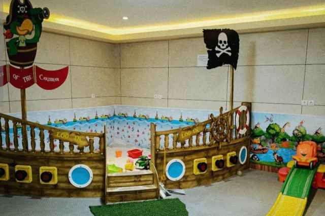 استخر شن ماجراجویی با طراحی کشتی برای خانه بازی