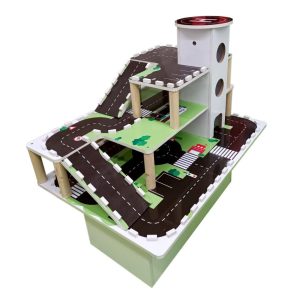 پیست ماشین چوبی سه طبقه کودک شادلین