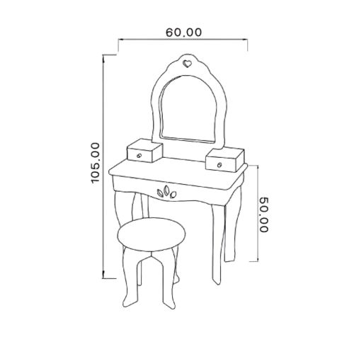 میز آرایش کودک برای خانه کودک