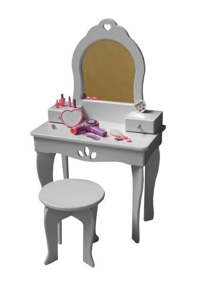 میز آرایشی اسباببازی چوبی با طراحی گلبرگ