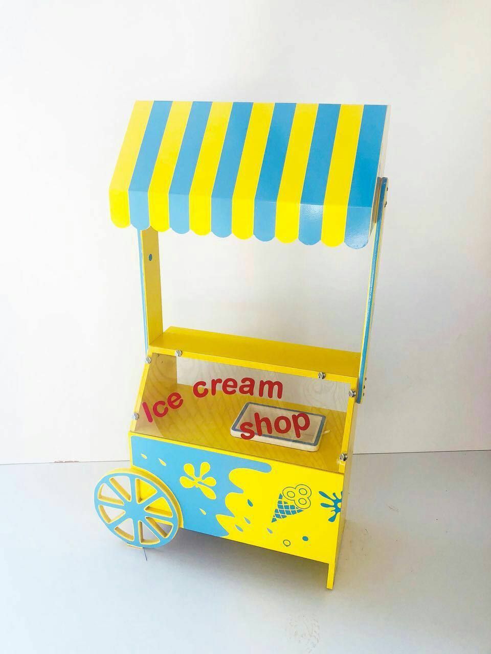 غرفه فروش بستنی اسباببازی چوبی برای خانه مشاغل کودک