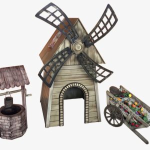 ست مزرعه کودک شادلین با ابعاد ۱۲۰×۱۲۰×۱۰۰ سانتی‌متر