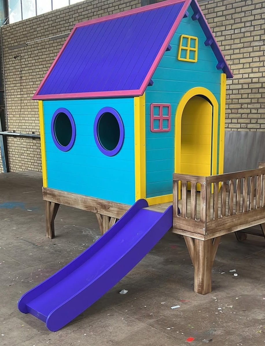 کلبه سرسره دار کودک شادلین - طراحی ایمن برای بازی کودکان