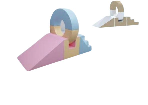 ست فومی پاستیلی ماندانا با پله، تونل و سرسره