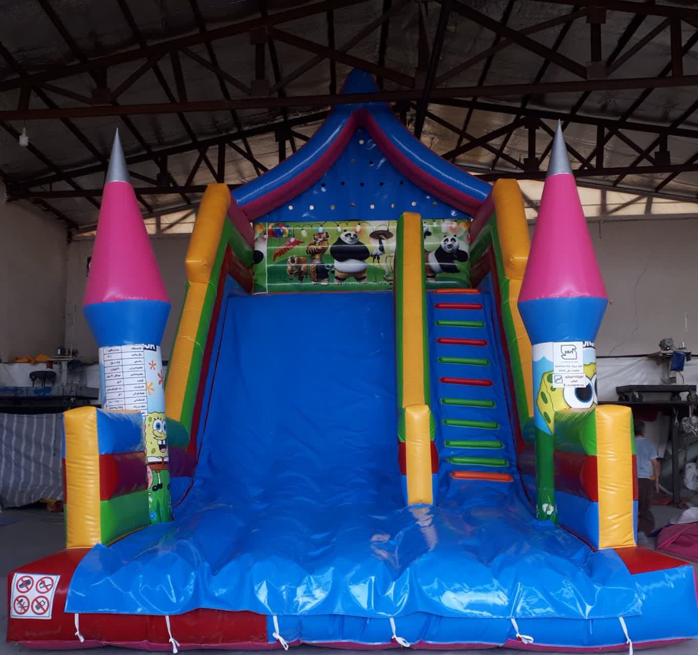 سرسره بادی طرح خیمه ارتفاع ۸ متر