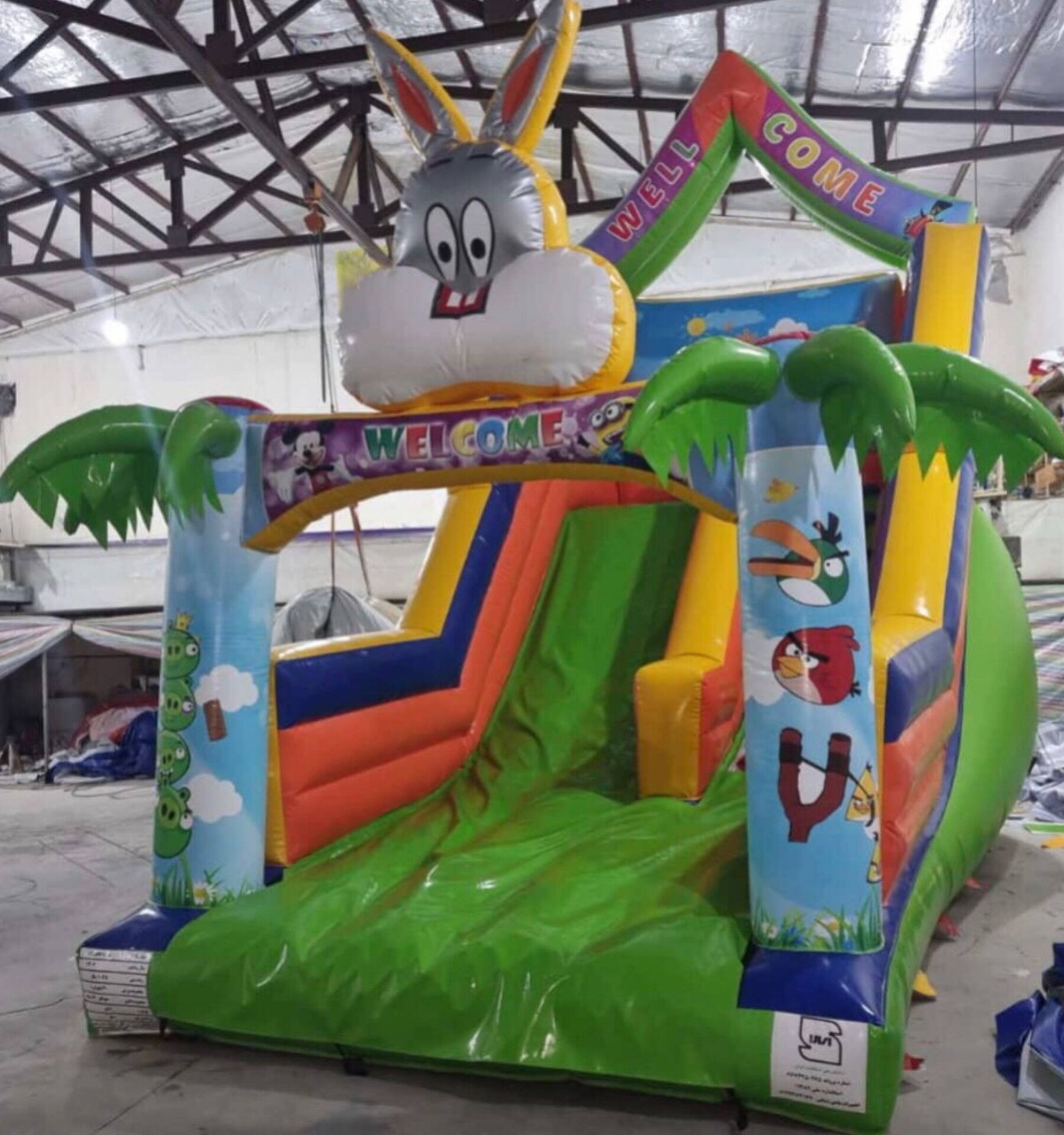 سرسره بادی طرح خرگوش ارتفاع ۷ متر