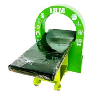 تخت ام آر آی چوبی با رنگ سبز پزشکی