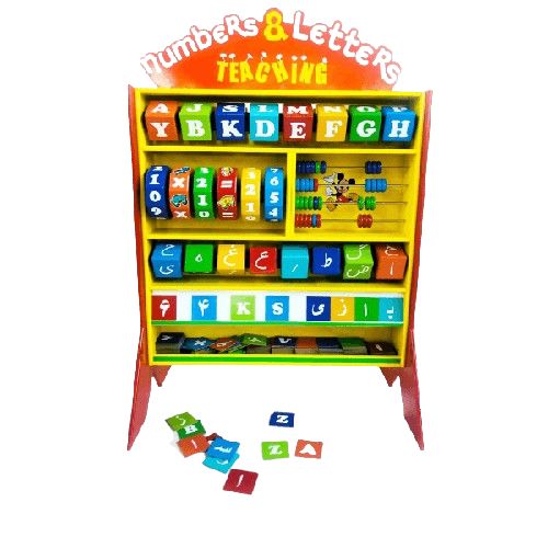 استند آموزش حروف و اعداد چوبی